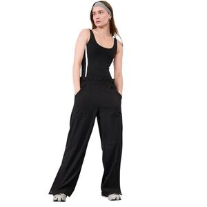 Athleta Trekkie High Rise Parachute Pants Black Size 12